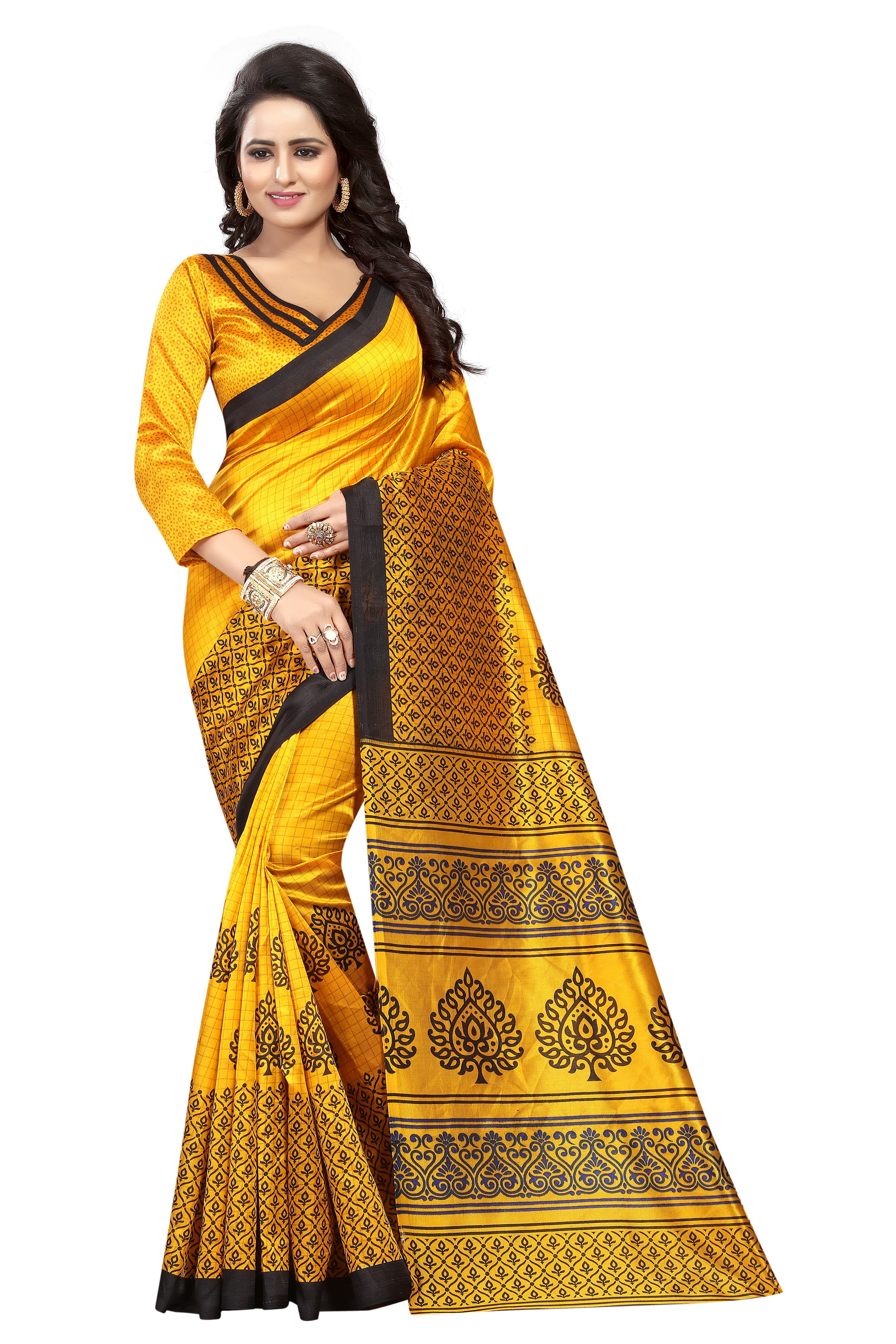 Mysore Silk Saree - 5.5 Mtr Length, 0.8 Mtr Blouse | Multi-color, Art Silk Fabric, Printed Pattern, Suitable For All Seasons