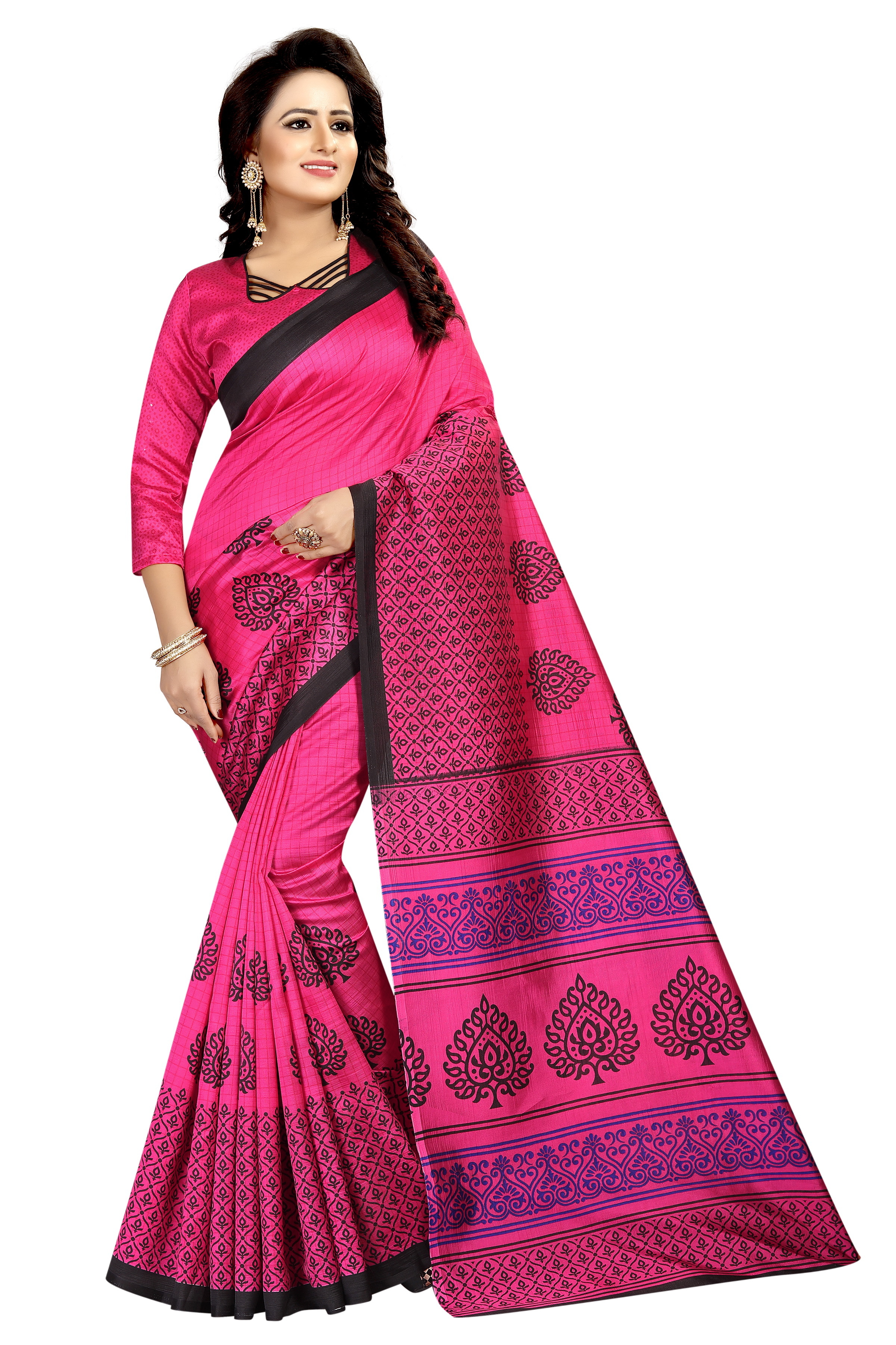 Mysore Silk Saree - 5.5 Mtr Length, 0.8 Mtr Blouse | Multi-color, Art Silk Fabric, Printed Pattern, Suitable For All Seasons