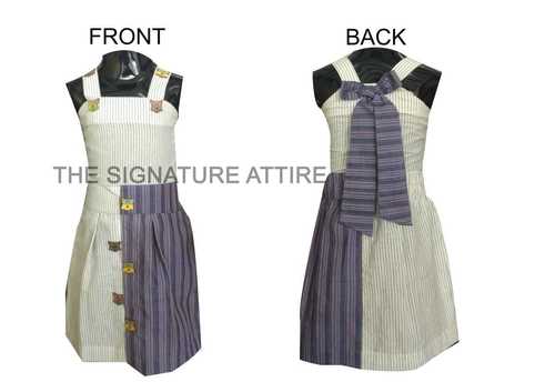 धारीदार कपास के दो टुकड़े के सूट