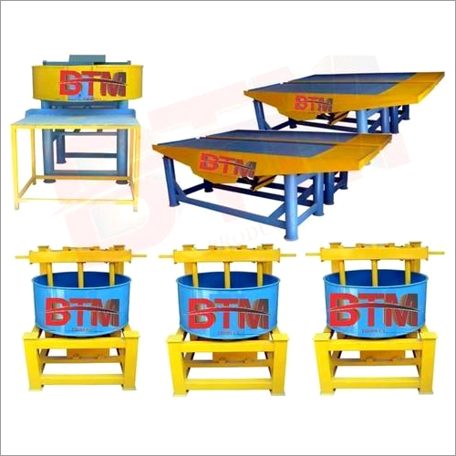 Interlock Tiles Making Machine - Color: Yellow