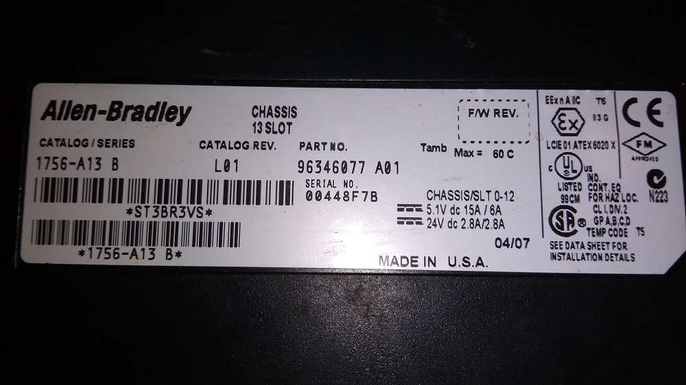 Allen Bradley Rack - Mild Steel, 482.6x177x260mm, Gray Powder Coated | Modular 16-way, Ip20, Natural Air Cooling