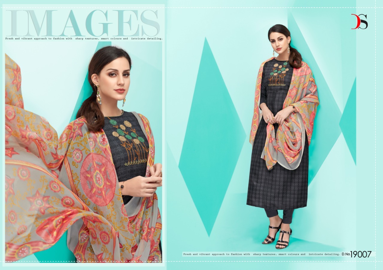 Blue Deepsy Straight Cut Salwar Suits