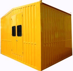 Prefabricated Portable Storage Cabin - Mild Steel | 5000 Kg Capacity, 3mm Wall Thickness, Customizable Color, Wind Resistant