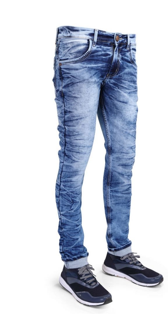 Blue Black Grey White Men's Jeans