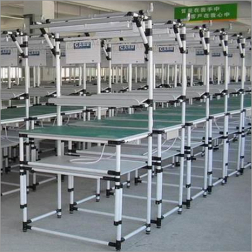 Pipe Joint System - Floor Mounted, 4-8 Racks | Painted & Powder Coated MS & Aluminium, Approx 150 Kg