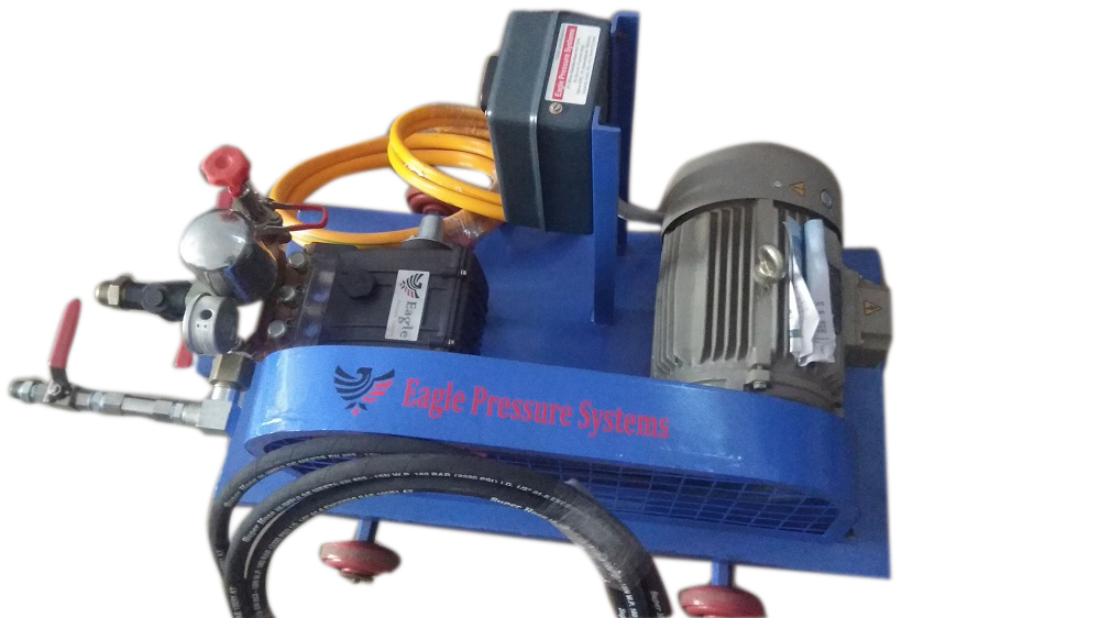 Electric Driven Hydro Test Pump - Color: Blue