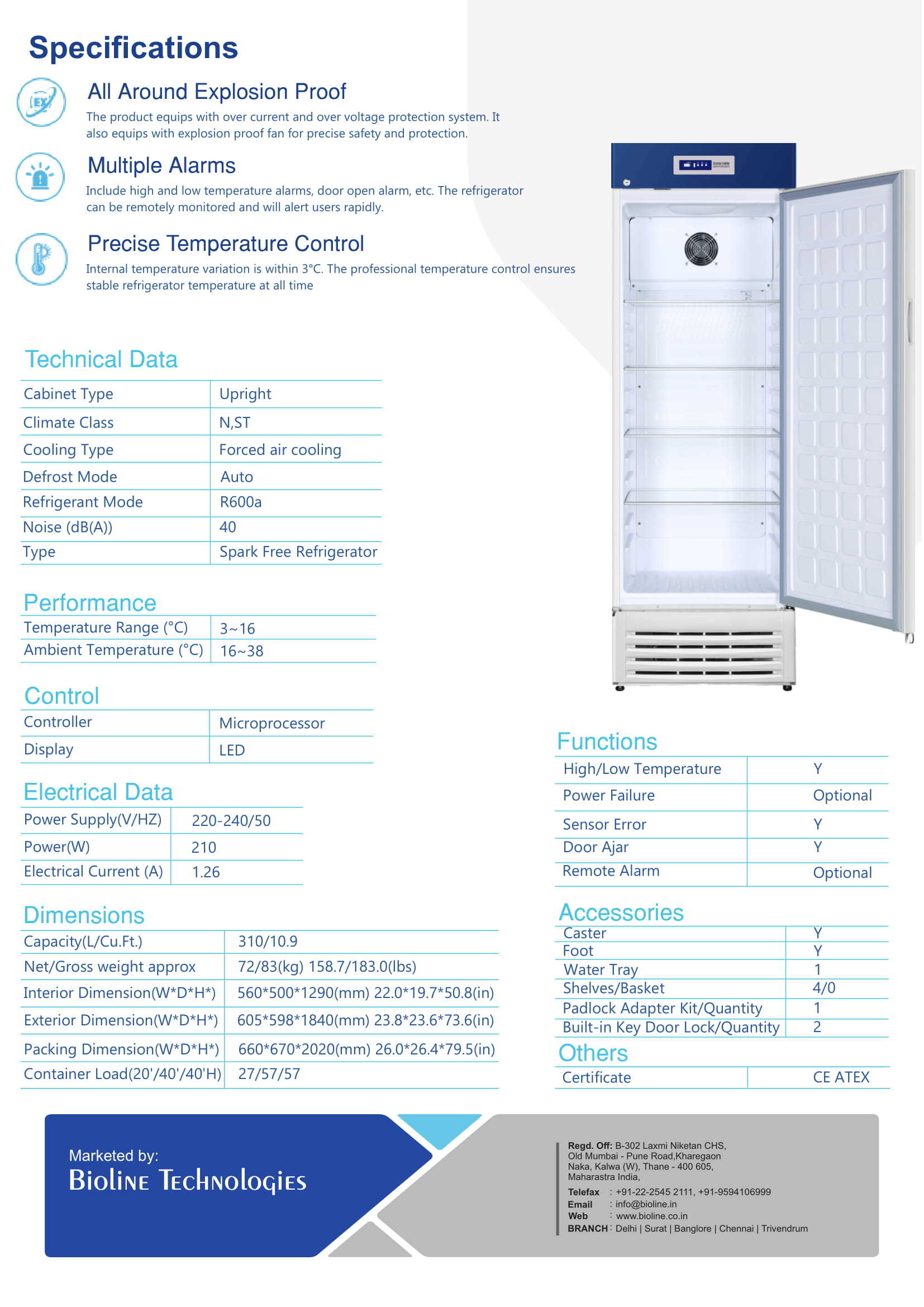 Flame Proof Refrigerator Application: Hazardous Environment  N