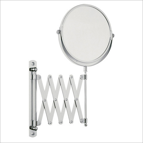 Round Extendable Magnifying Shaving Mirror