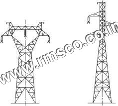 Black Power Transmission Tower