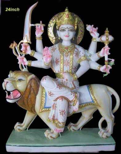 दुर्गा माँ की संगमरमर की मूर्ति