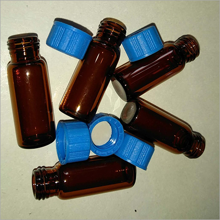 2ml एम्बर स्क्रू शीशियाँ ब्लू स्क्रू कैप Ptfe सिलिकॉन सेप्टा 9 मिमी