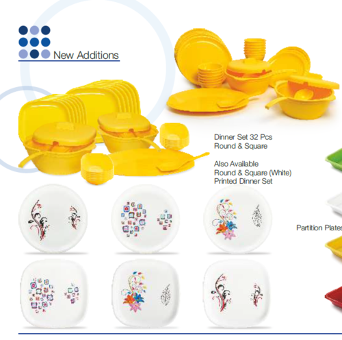 पीला माइक्रोवेव डिनर सेट 32 पीस