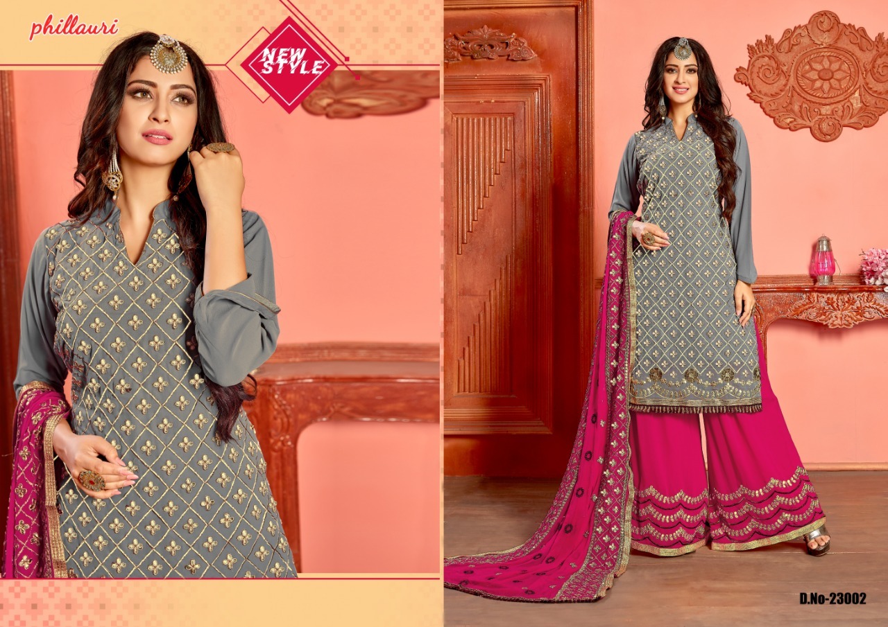 Black And Pink Designer Plazzo Salwar Suits
