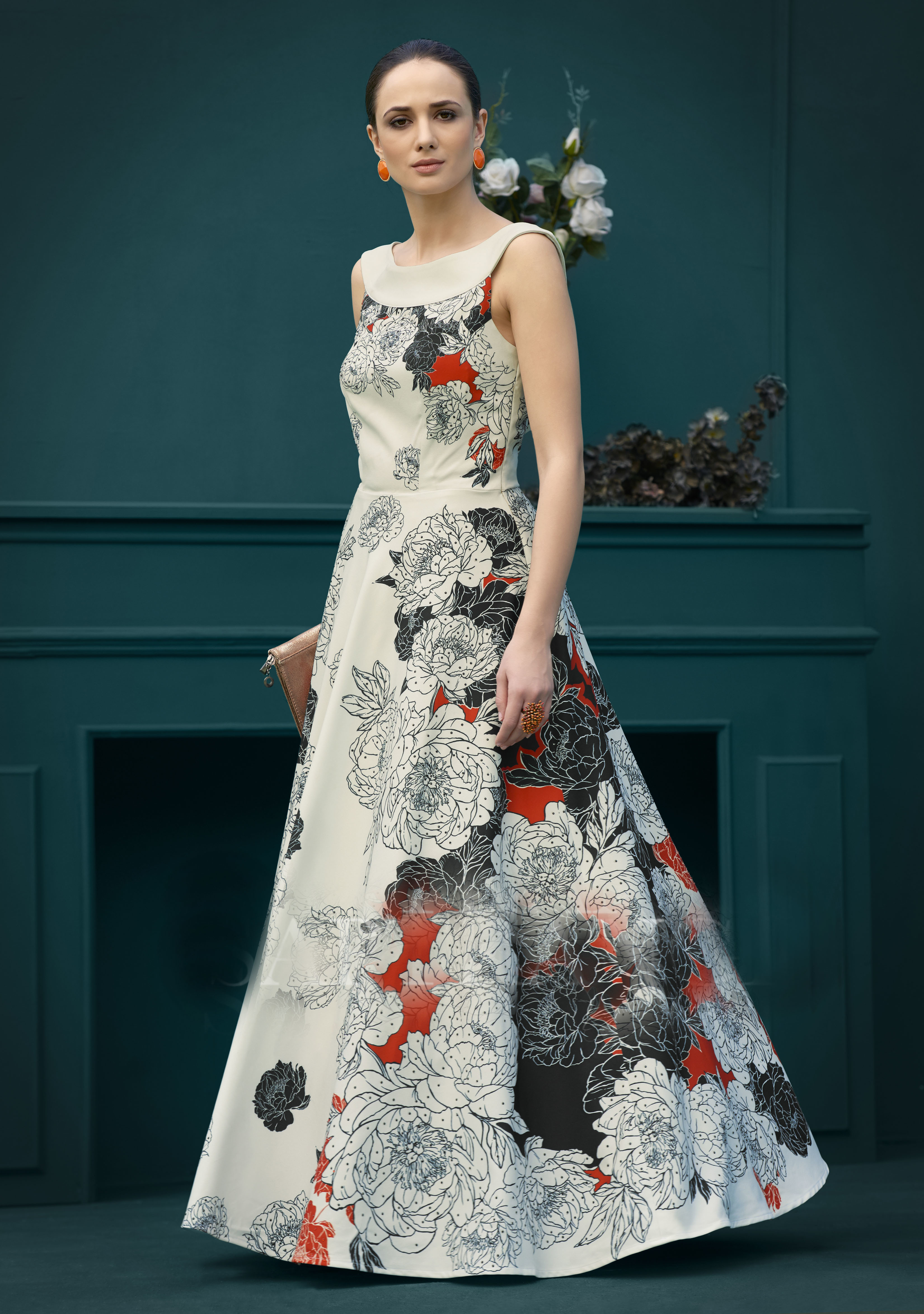 Digital Printed Gown & Lehenga - Color: As Per Image