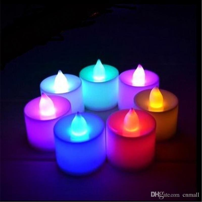 Led Tea Light Candle - Plastic, 1.5 Inches Diameter | Warm White Light, Blue Color, 3 Pack, Up To 100 Hours Battery Life