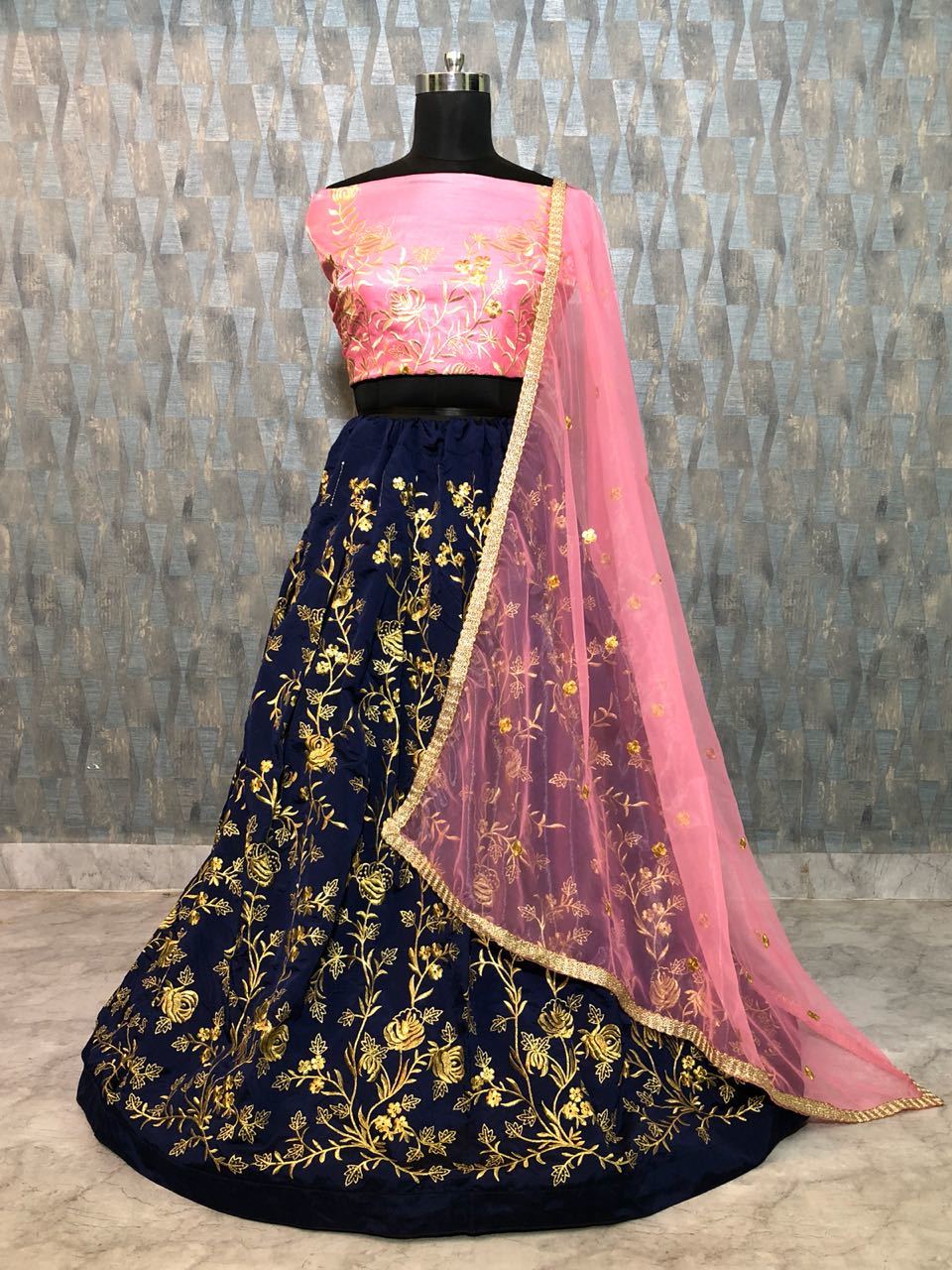 Pink Designer Simple Lehenga Choli