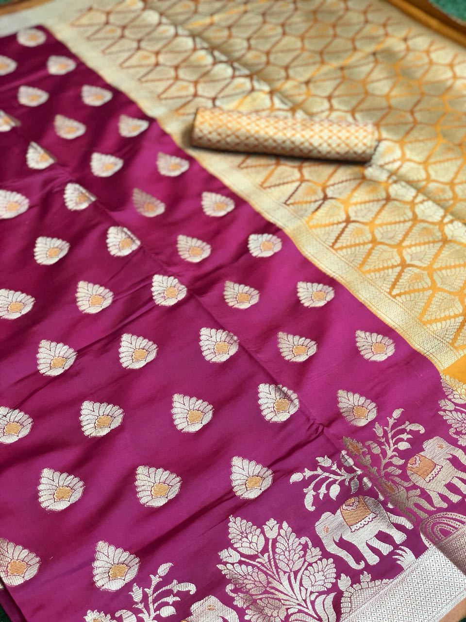 Soft Banarasi Silk Saree - Luxurious Multicolor Fabric With Intricate Weaving Work, Perfectly Blending Elegance And Tradition