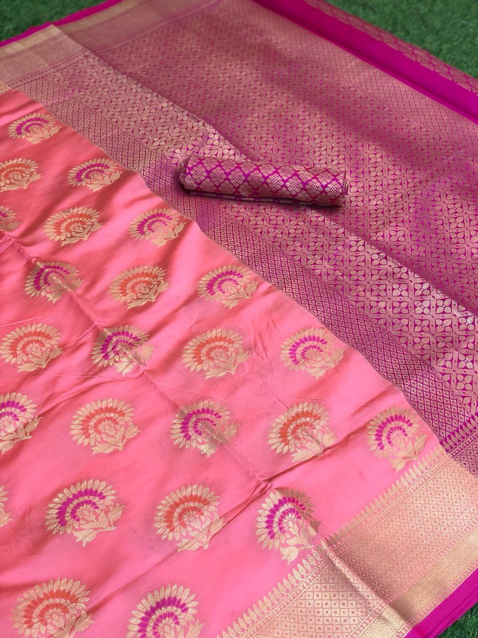 Soft Banarasi Silk Saree - Luxurious Multicolor Fabric With Intricate Weaving Work, Perfectly Blending Elegance And Tradition