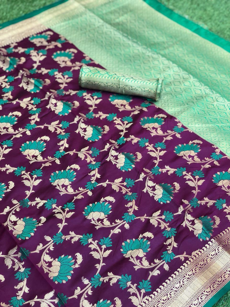 Soft Banarasi Silk Saree - Luxurious Multicolor Fabric With Intricate Weaving Work, Perfectly Blending Elegance And Tradition