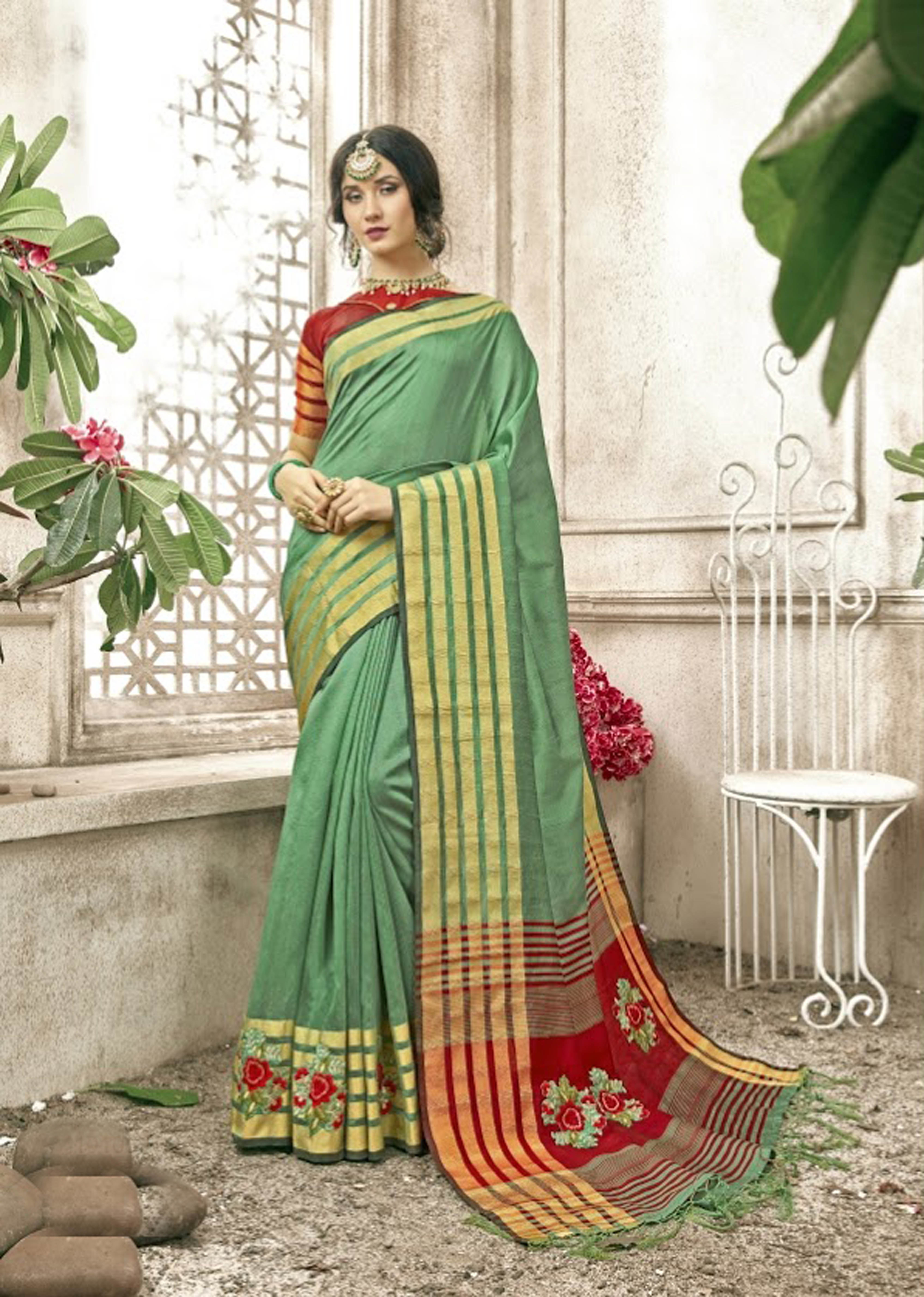 Cotton Silk Saree - Light And Comfortable Fabric, Intricate Embroidery Design, Versatile For Ethnic Wear