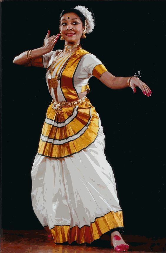 Mohiniattam Dance Saree - Cotton Material, Sizes S-xxl | Attractive Designs, Smooth Finish, Long Lasting Sheen, Individual Polybag Packing