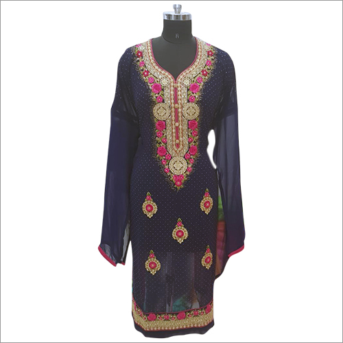 Palazzo Salwar Suit - Cotton, Long Sleeve, Embroidered Pattern | Lightweight, Breathable, No Fade, Alluring Finish for Casual Parties