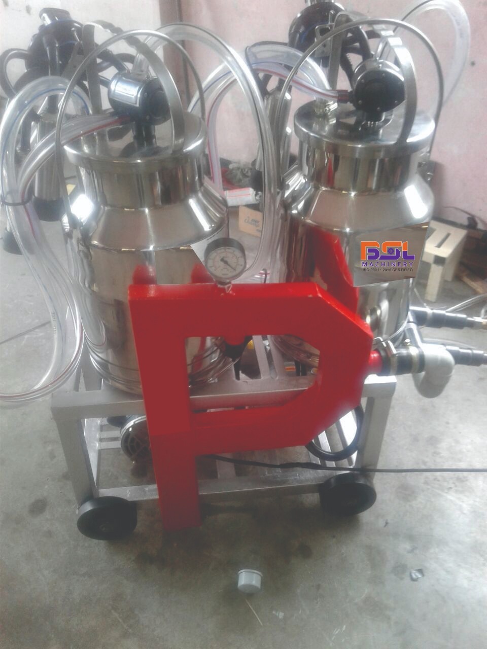 Milking Machine - Stainless Steel, Single/double Bucket | Animal Comfort, Durable Design, Easy Cleaning, Efficient Operation, Fast Milking, Improved Hygiene, Increased Yield, Reduced Labor