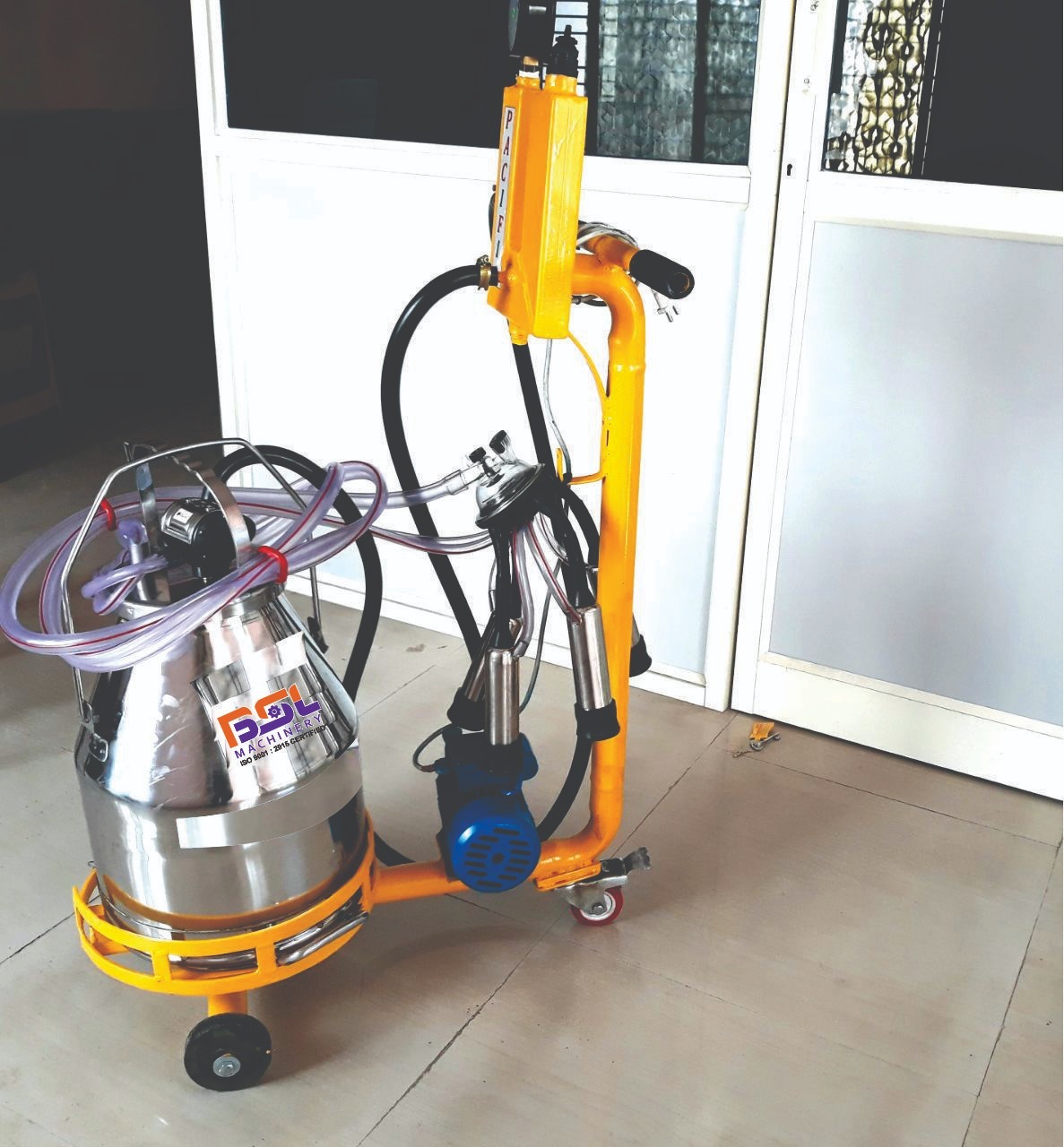 Milking Machine - Stainless Steel, Single/double Bucket | Animal Comfort, Durable Design, Easy Cleaning, Efficient Operation, Fast Milking, Improved Hygiene, Increased Yield, Reduced Labor