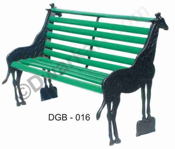 Animal Shape Cast Iron Garden Bench - 150 Cm Wide, Black & Green Finish | Vintage Style, Durable, Eco-friendly, Easy To Clean, 5-year Warranty
