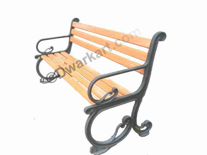 Yukti Cast Iron Garden Bench No Assembly Required