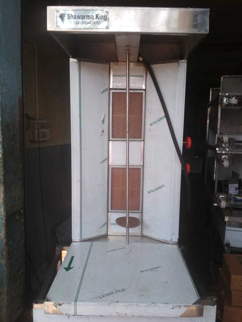 Table Top Shawarma Machine - Stainless Steel, 40x30x70 Cm | 10 Kg Capacity, Electric Heating, Durable Build, Efficient Cooking, Compact Design