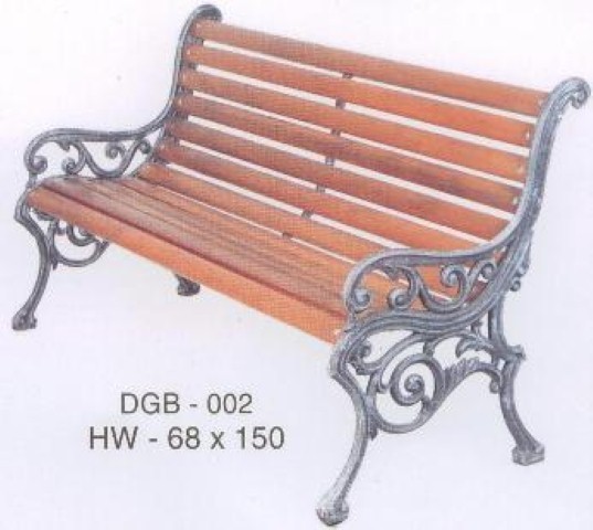 Miller Cast Iron Garden Bench - Iron Material, 150 Cm Width, Black & Cherry Color | Durable, Easy To Clean, Eco-friendly, Fireproof Standard, 5-year Warranty