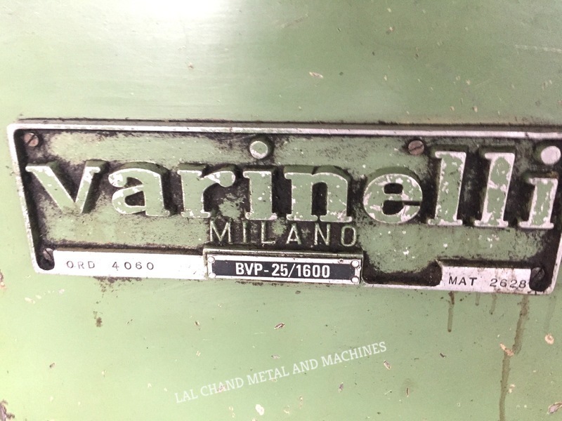 High Performance Broaching Machine, Varinelli - 25 Ton / 1600 Mm Stroke.