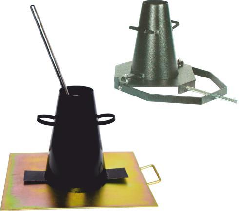 Slump Test Apparatus - Steel, 300mm Height, 200mm Base Diameter | Customized Color, Graduated 16mm Steel Rod Included