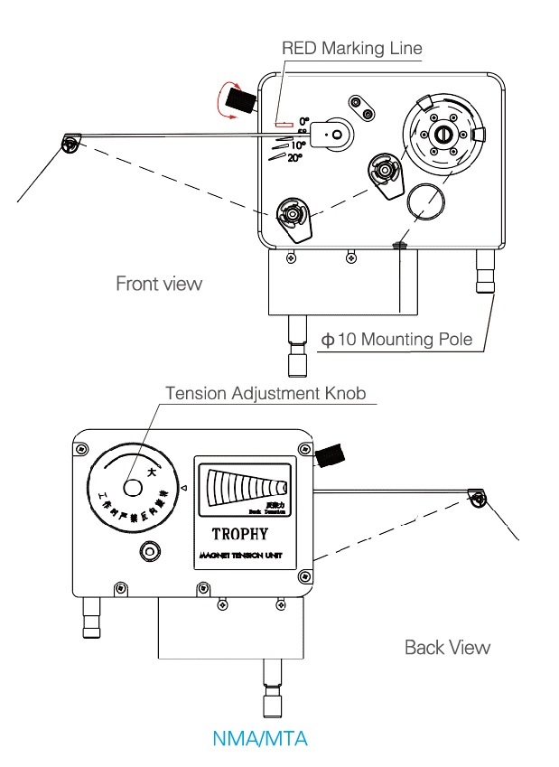 Yellow Nma/mta Series Magnetic Tensioner