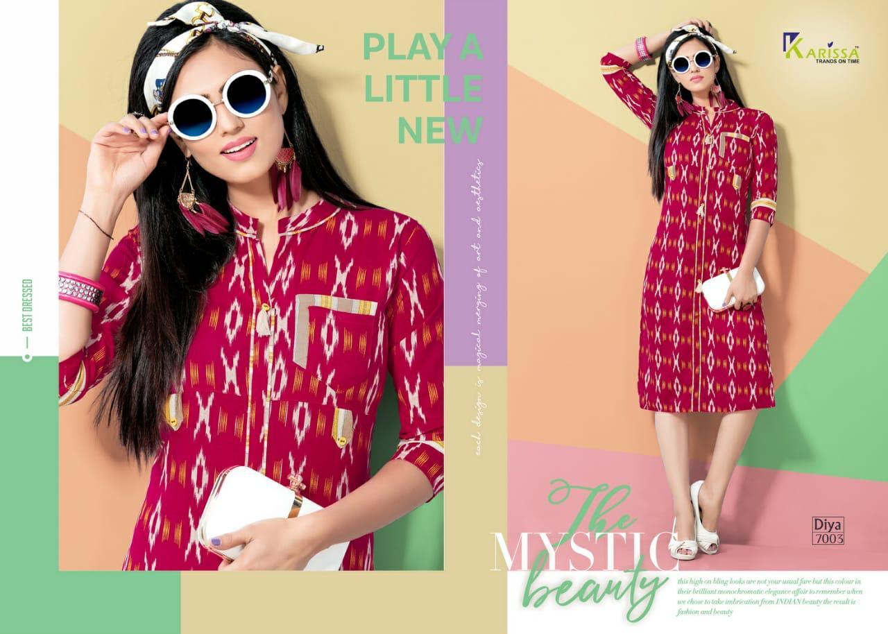 Rainy Havy Flax Ekkat Print Kurtis