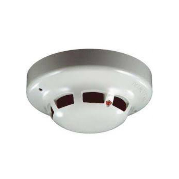 Addressable Smoke Detector - Mild Steel, 6 Inch Size, White Color, Ionization Technology | Automatic Wired Power Source, 10 ft Detection Range, Industrial Use, 1 Year Warranty