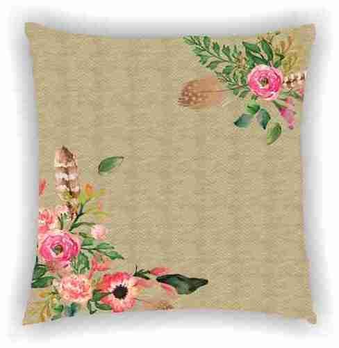 Brown Leaf Digital Print Cushion Cover