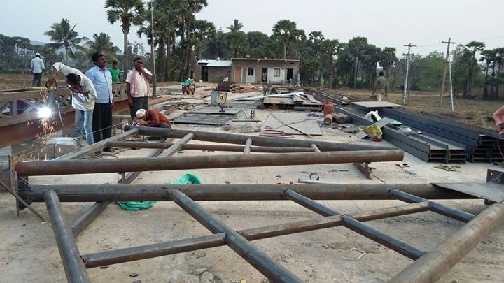 Fabrication Work For Electric Pole Factory