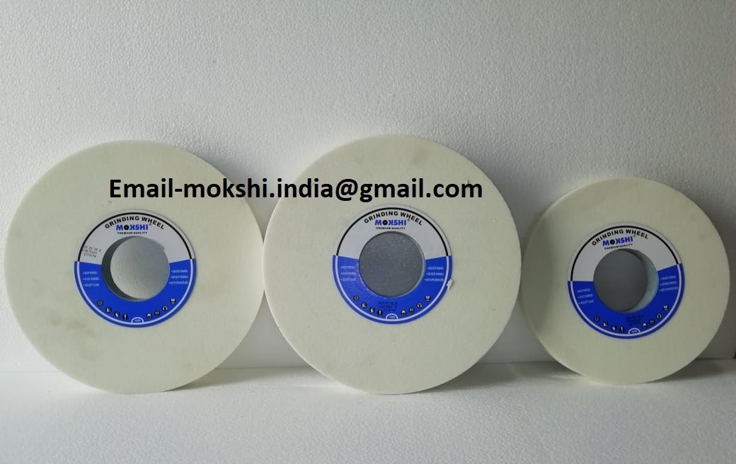 Cylindrical Grinding Wheels - Aluminium Oxide, 350x100x127mm , White Color, Ideal For Industrial Applications