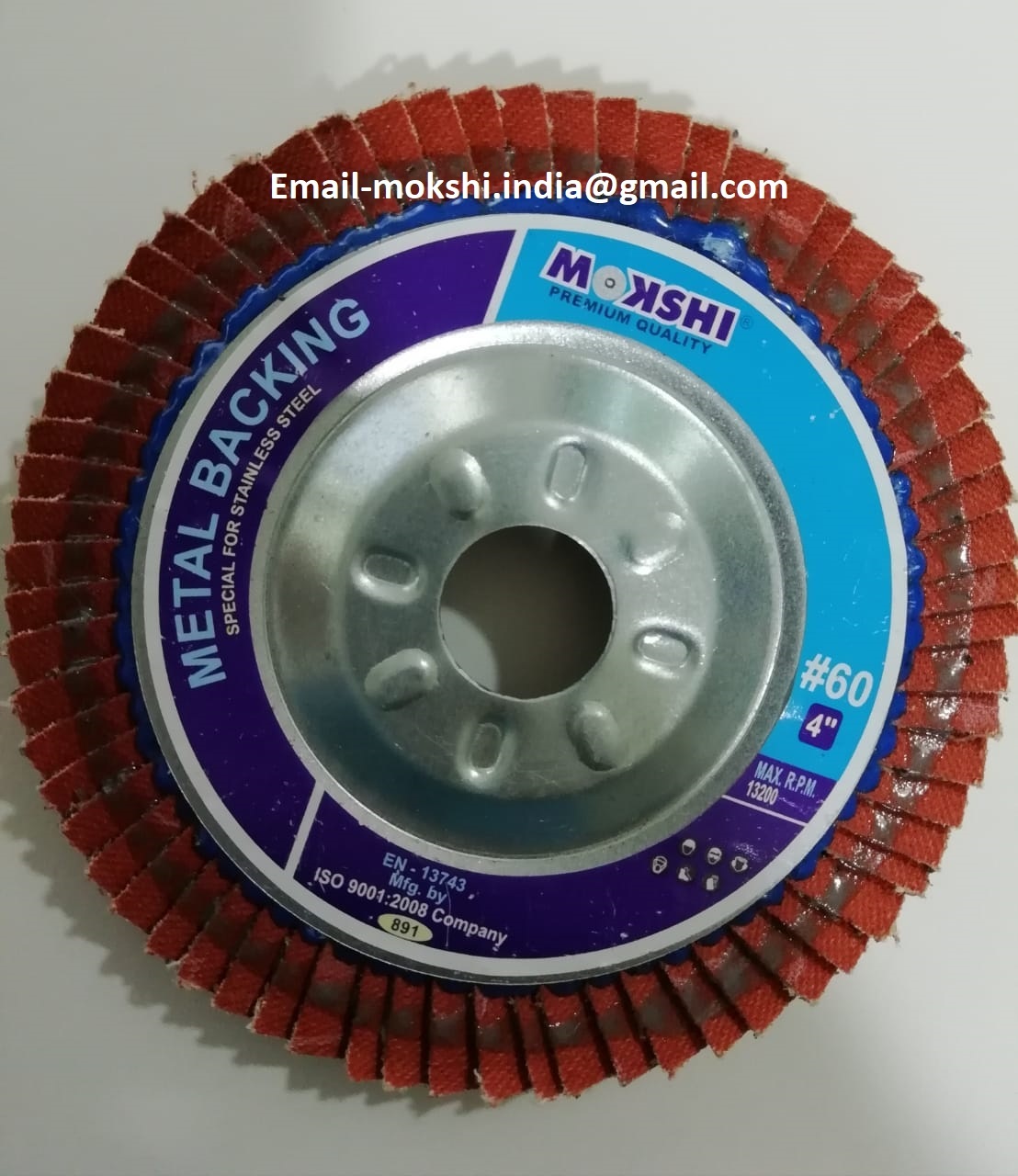 Metal Flap Disc - Silicon Carbide, Zircon, Calcined | 4 Inch Maroon Round, Industrial Use, Durable Metal Flap Disc