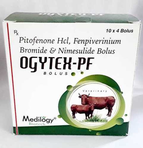 Pitofenone Hcl, Fenpiverinium Bromide & Nimesulide - 10 X 4 Bolus Fluid Ounce Powder | Powerful Muscle Relaxant Antibiotic For Aquatic & Special Breed Animals, Store In Cool Environment