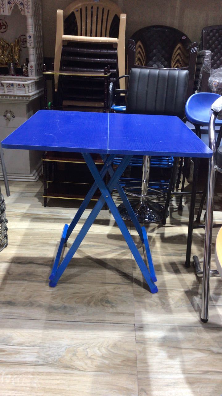 Wooden Folding Table - Multiple Sizes 3x2, 2x2 Round/square, 32"x32" Square/round | Antique Design, No Assembly Required, Stackable, Available In Blue, Red, Green, Brown