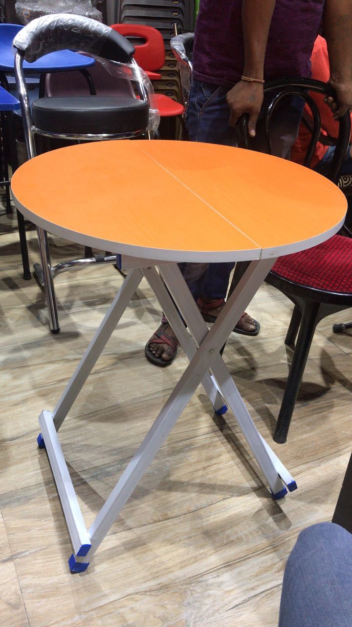 Wooden Folding Table - Multiple Sizes 3x2, 2x2 Round/square, 32"x32" Square/round | Antique Design, No Assembly Required, Stackable, Available In Blue, Red, Green, Brown