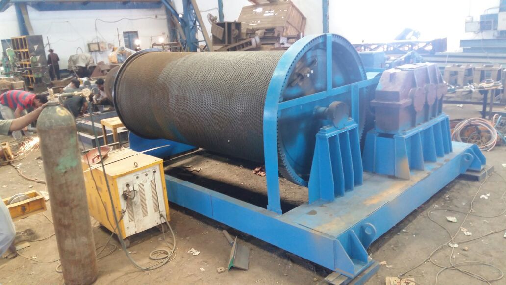 Electric Winch Machine - Mild Steel | 4 Mt Load Capacity, Electric Power Source, 10-48 Mm Wire Rope Diameter, 48 M/min Speed, Rugged Design