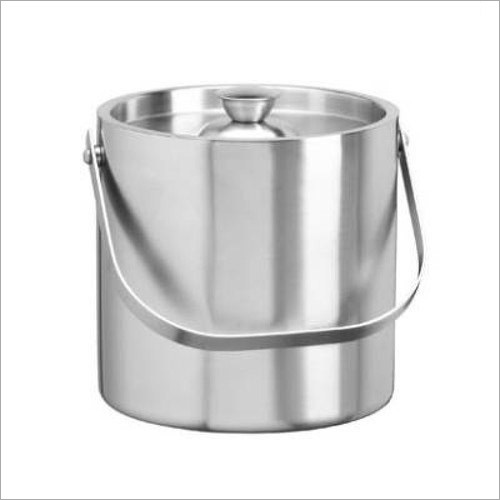 Insulated Ice Bucket - Stainless Steel, 15 X 15 X 18 Cm | 1.5 Liters Capacity, Silver Color, Includes Lid & Handle