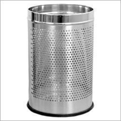 Stainless Steel Perforated Dustbins - 7 Litre, 10 Litre, 18 Litre Sizes | Matte & Mirror Finish, Swing Type, Foot Pedal, Open Top Design