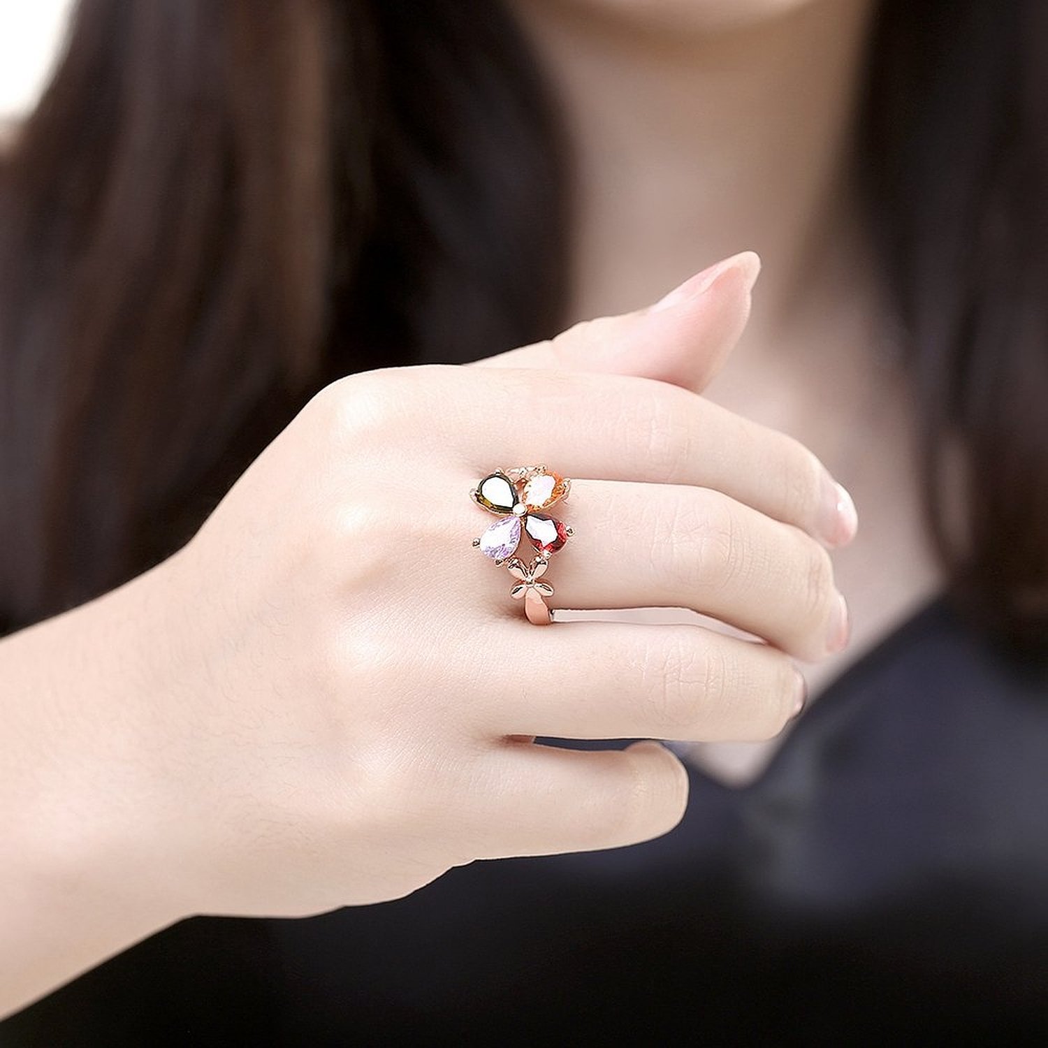 Multicolor Crystal Ring