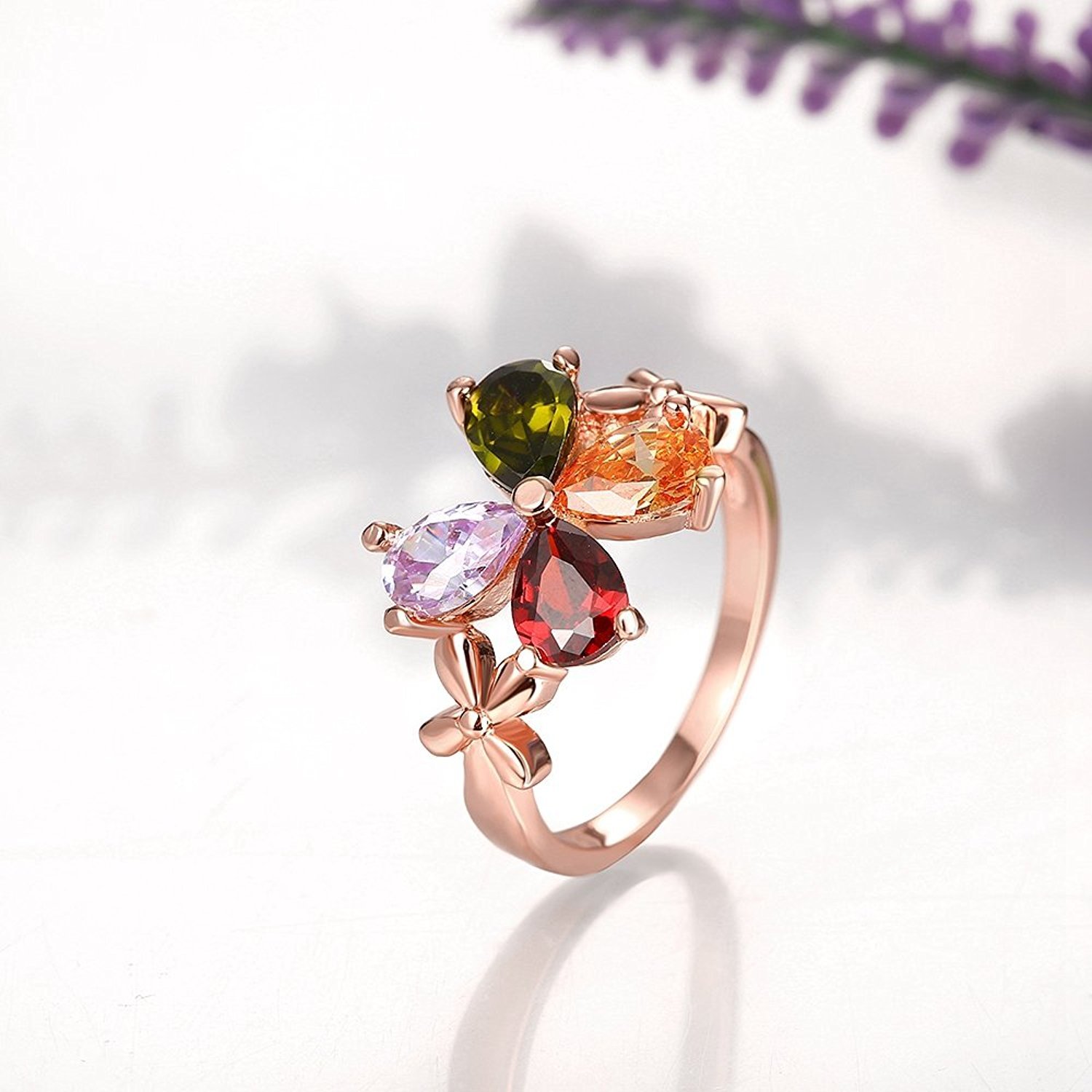 Multicolor Crystal Ring