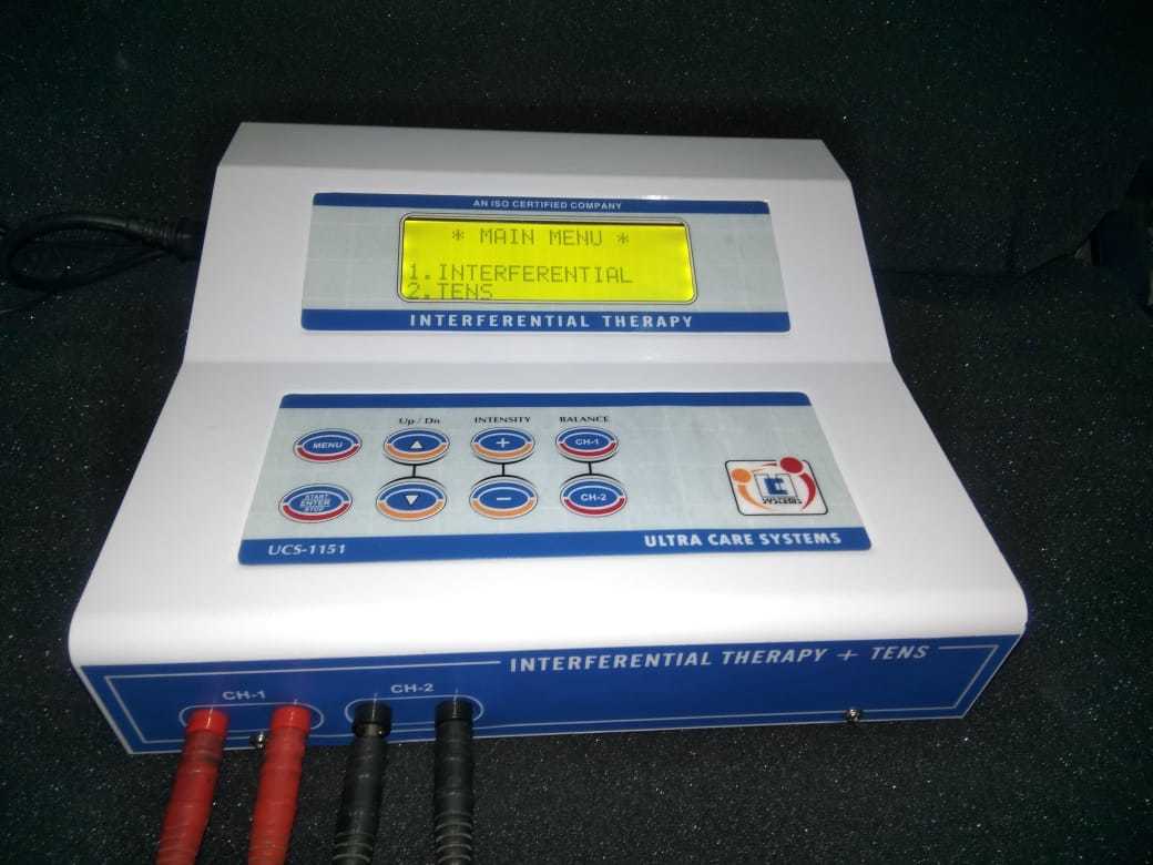 Interferential Therapy Unit - Dimensions: 270x85x210 Mm, Weight: 1.2 Kg | Features: Lcd Display, 25 Preset Programs, Muscle Stimulation, Portable, Versatile